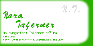 nora taferner business card